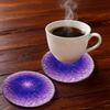 Acrylic Coaster Gradient Wave Design Cup Pads Heat-Resistant Round Table Mats for Drinks Decorative