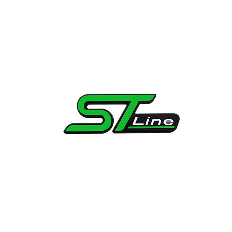 EUEX2 3D Metal ST LINE Front Grille Sticker Car Head Grill Emblem Badge Chrome Sticker for FORD FIESTA FOCUS MONDEO Auto Car Styling