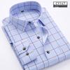 Новая мужская рубашка с длинным рукавом в клетку и цветочным принтом Slim Fit - Корейская повседневная мода