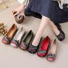 Women's Genuine Leather Non-Slip Ethnic Style Slip-On Shoes - Breathable Soft Sole