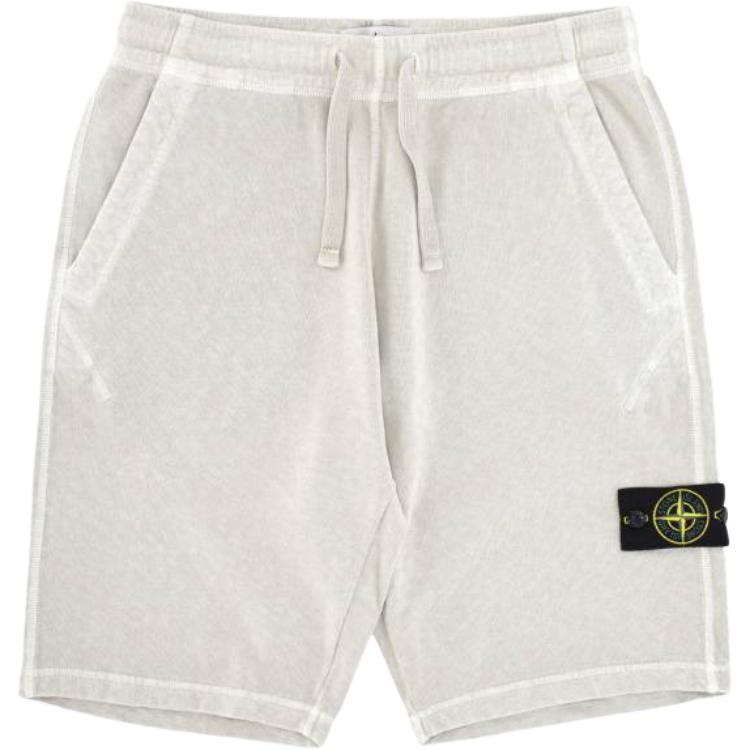 STONE ISLAND Логотип Шорты на кулиске Повседневные Мужские шорты Белые K1S156200009S0060-V0195