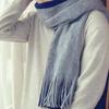 New Autumn Winter Male Thickened Long Style Contrast Color Scarf Imitation Cashmere Yarn Scarf Keep Warm Scarf