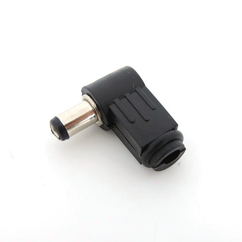 5.5x2.1 мм DC адаптер питания Jack Plug 5.5*2.1 мм разъем L-образный Male 90 Прямоугольный одинарный адаптер шнур