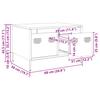TV Stand Mustard Yellow 68 x 50 x 43.5 cm Cold Rolled Steel