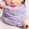Faux Fur Plush Infinity Scarf Solid Color Soft Neck Plain Coldproof Neck Warmer Ski Mask For Women Daily Uses Winter Outdoor