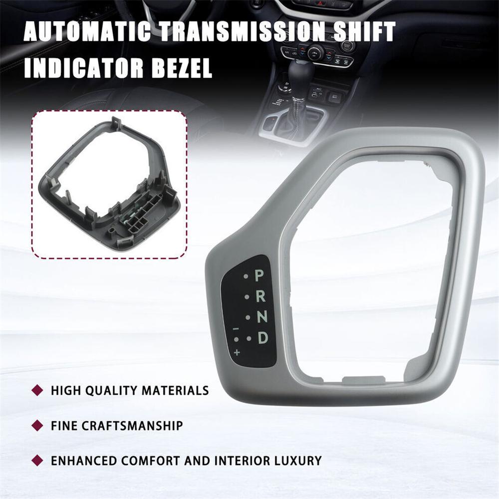 Серебристая накладка селектора с комплектом жгута проводов подходит для 2014-2018 Jeep Cherokee 5YD27XSAAA