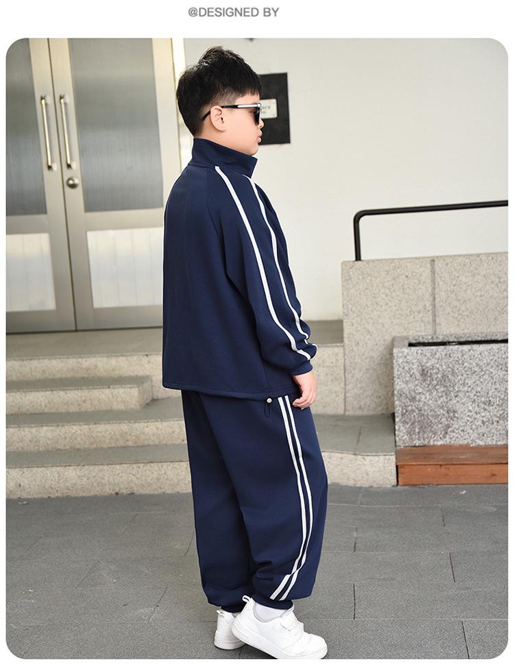 Стильный осенний комплект с худи для мальчиков большого размера (8-15 лет)