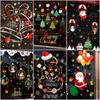 Snowman Christmas Sticker Santa Claus Glass Sticker Merry Christmas Window Sticker  Shopping Mall