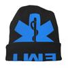 Emt Star Of Life Skullies шапочки шапки фельдшер медик скорая помощь гот унисекс уличные шапки теплый вязаный капот двойного назначения