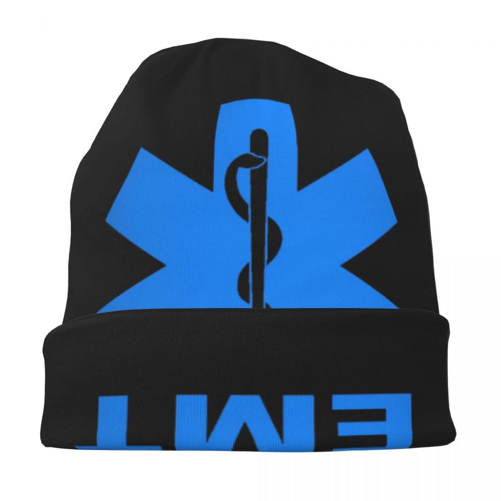 Emt Star Of Life Skullies шапочки шапки фельдшер медик скорая помощь гот унисекс уличные шапки теплый вязаный капот двойного назначения