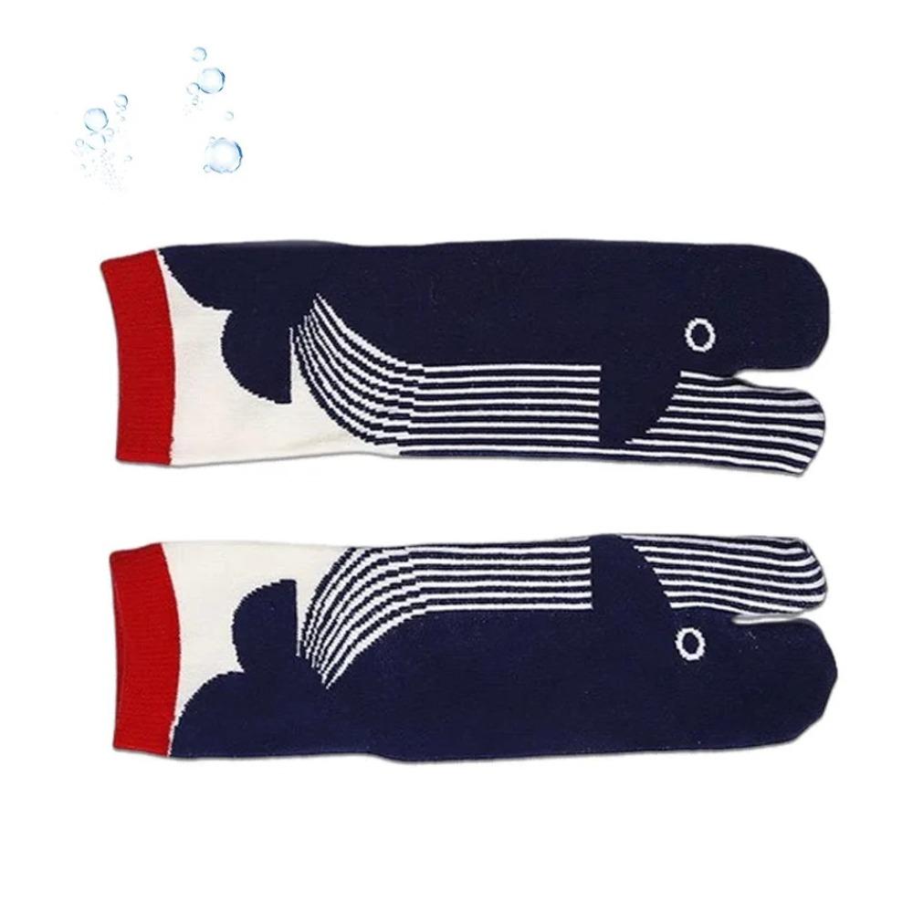 1pair Breathable Short Socks Casual Fish Pattern Socks Fashion Tabi Socks Daily Wear