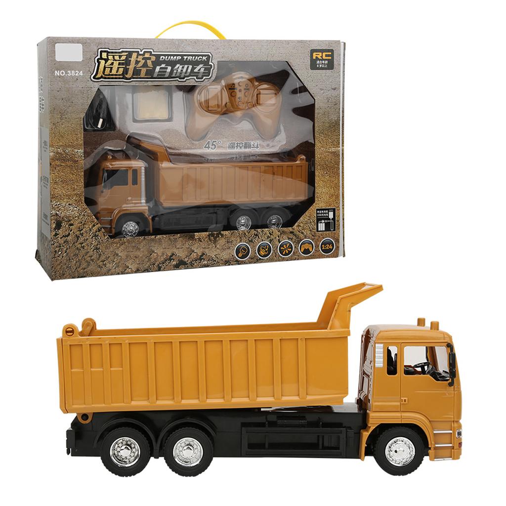 Световая музыка с дистанционным управлением Инженерный автомобиль Перезаряжаемый самосвал с дистанционным управлением