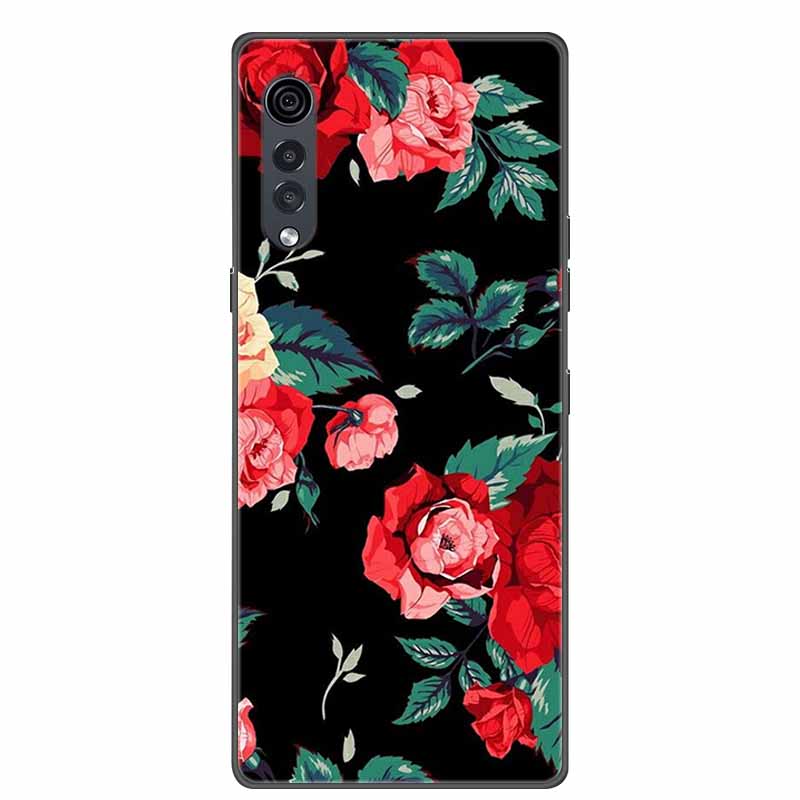 Для телефона LG Velvet Роскошный Чехол Черный Мягкий Силикон ТПУ Задняя Крышка для LGVelvet 5G Funda LMG910EMW Защитный Колпачок Capa Мультяшный Coque