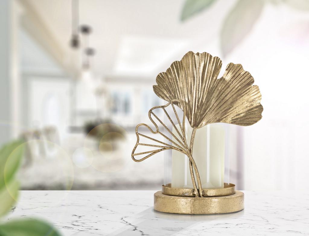 Candle Holder Leaf Cm 17X12X21