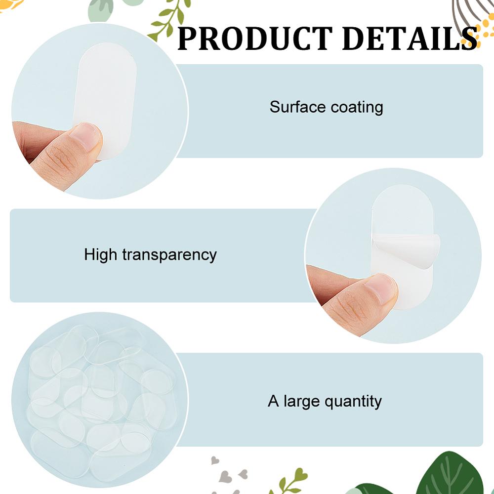 1box 30pcs Transparent Acrylic Action Figure Display Bases Oval Clear 5x2.5x0.2cm