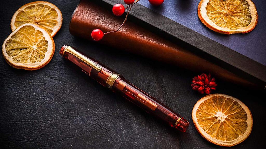 WANCHER Limited Edition Fountain Pen SAILOR Original Professional Gear Hawaiian Ripe 21K Gold Fountain Pen Special Medium [Wancher Edition] (M Nib)
