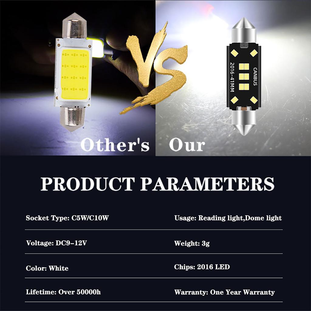 C10W C5W LED Фестон 31мм 36мм 39мм 41мм Canbus для Автомобильного Плафона Подсветки для Чтения Лампы Номерного Знака Автомобильные Внутренние Огни 12В Белый