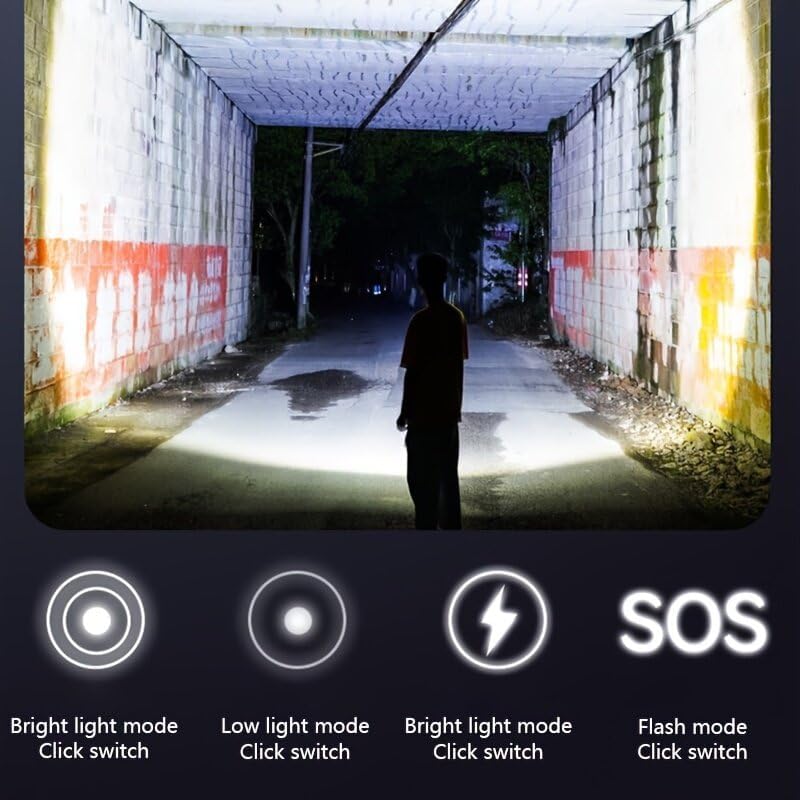 Светодиодный мини-перезаряжаемый брелок-фонарик, 4 режима портативный водонепроницаемый фонарик со складным кронштейном, открывалкой для бутылок