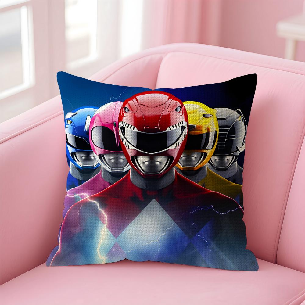 P-Power R-Ranger Телесериал Наволочка Натуральный Лен Наволочка Двусторонний Принт Декоративная Наволочка для Дивана Домашний Декор Подарок
