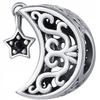 Moon Charms 925 Bead Beads Cubic Zirconia Hanging Star Movable