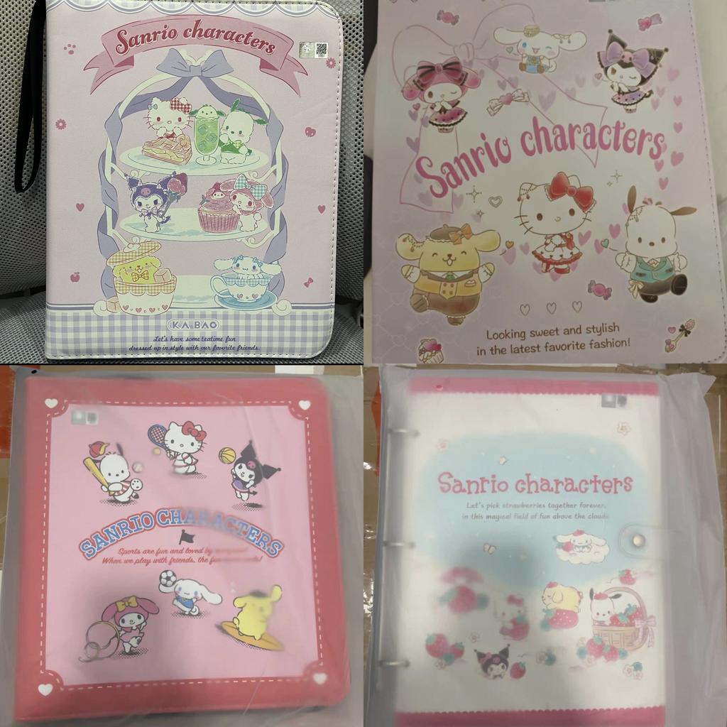 Sanrio Милый кардхолдер-альбом на молнии для фотокарточек Kuromi Держатель для карт Детские подарки-сюрпризы на день рождения