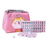24mm Portable Small-sized Mahjong Combination Set 144*Mahjong Handbag 1 Tablecloth 2dice Party Entertainment Board Game Toys