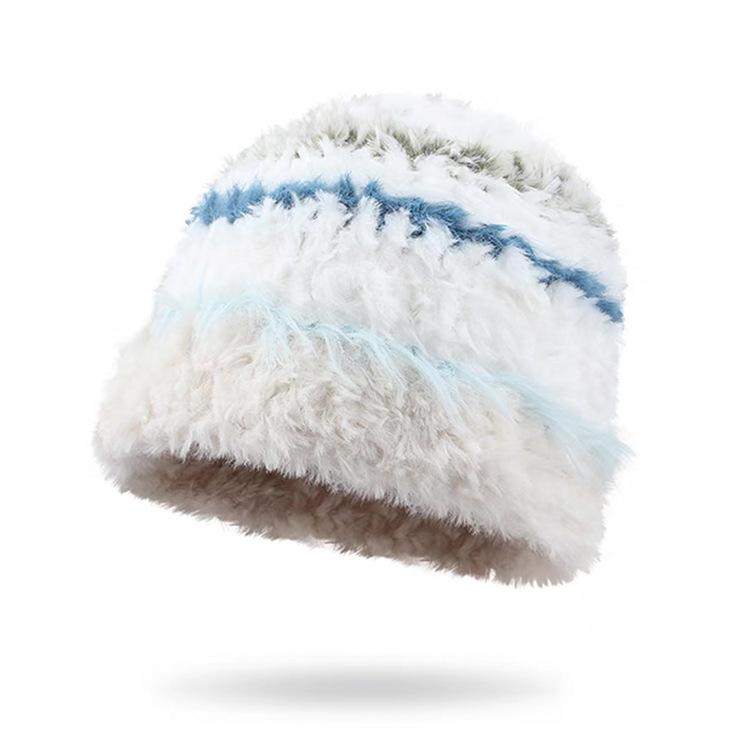 Корейские шапки-бини Ins Color Splicing, зимние, уличные, холодостойкие и теплые, защита ушей, плюшевые русские шапки для мужчин и женщин