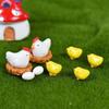 16Pcs/set DIY Fairy Garden Decoration Mini Hen Chick Animal Miniatures Mini Figures Moss Terrarium Micro Landscape