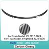 ModelY Spoiler Rear Door Tail Trunk Wing ABS Carbon Fiber Look For Tesla Model 3/Y 17-24 Accessories Model3 Highland 2025+ HOT