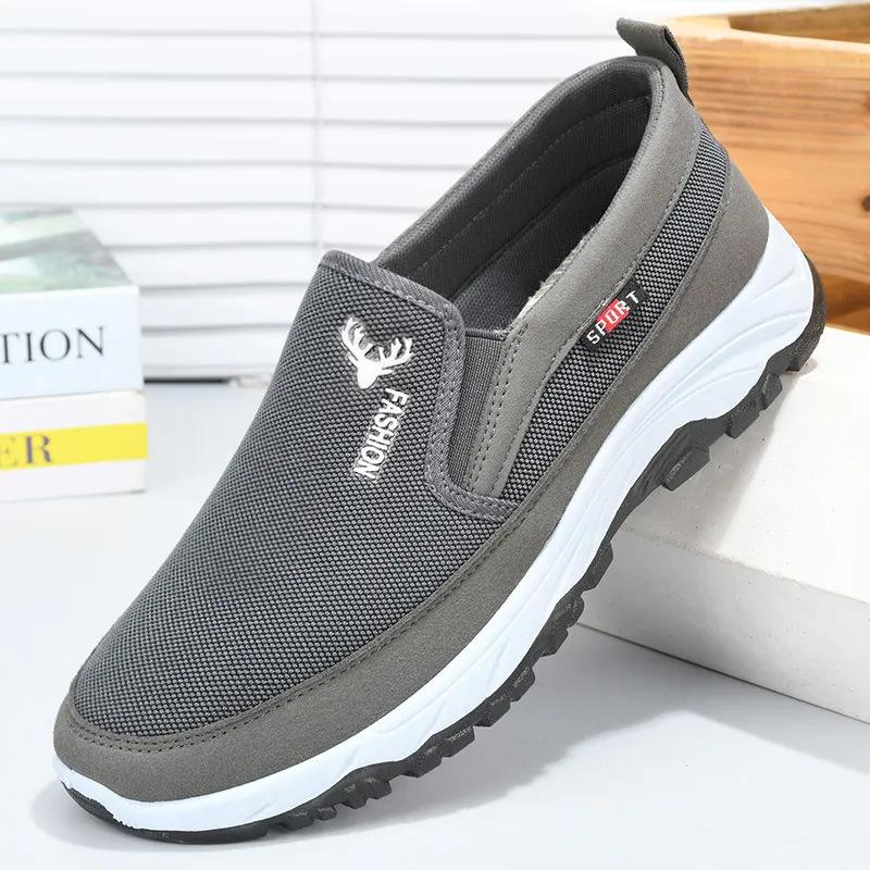 Shoes Men's ****** new round head old ******* cloth shoes ultra-light s**t sole comfortable casual shoes 2025
