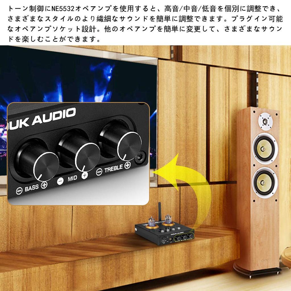 Nobsound P2 6K4 Mini Bluetooth Vacuum Lamp Preamp HiFi USB Player Stereo Audio Headphones Усилитель с дистанционным управлением