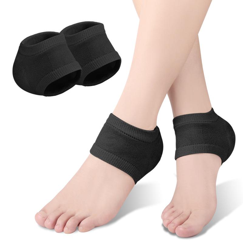 Gel Silicone Heel Protector Sleeve Heel Pads Heel Cups Plantar Support Feet Care Skin Repair Cushion Half-yard Socks