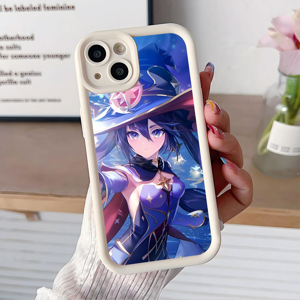 Game GI Mona Thicken TPU Mobile Phone Case for iPhone 17 16 15 14 13 12 11 Air Pro Max Plus Colorful Cover