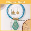 Necklace Geometric Resin Earrings Set Sparkling Big Gems Summer Fashion Style