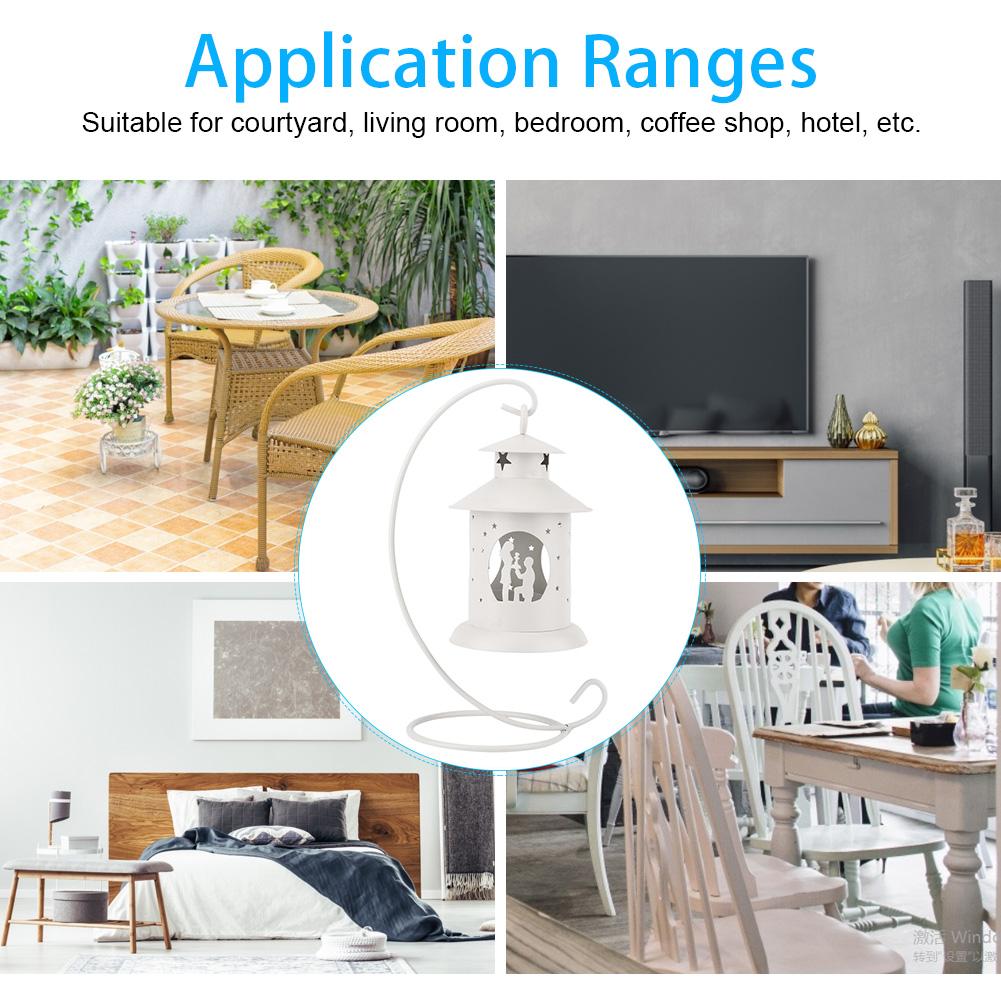 Lover Decor Полый подсвечник Подвесной подсвечник Домашнее украшение ОрнаментБелый