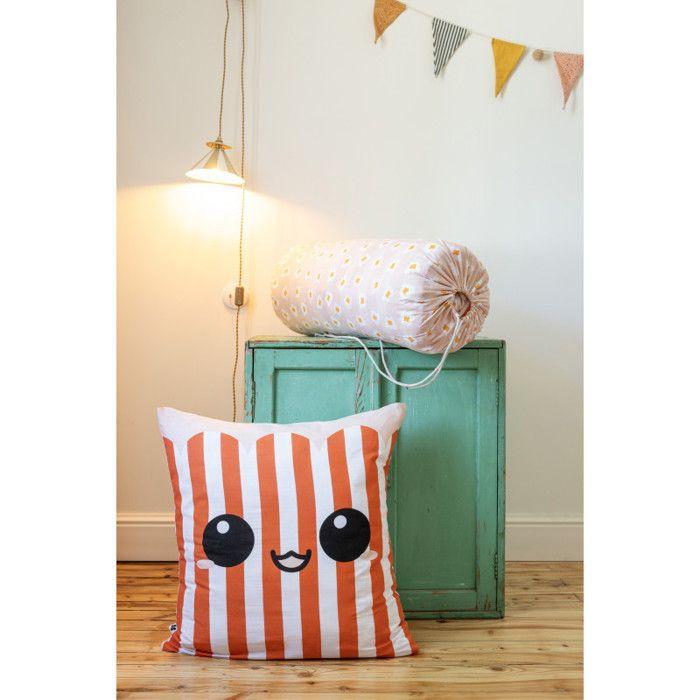 Couette toutes dimensions "Fresh Popcorn" Réversible 100% Coton / 57 Fils/cm² - 140x200
