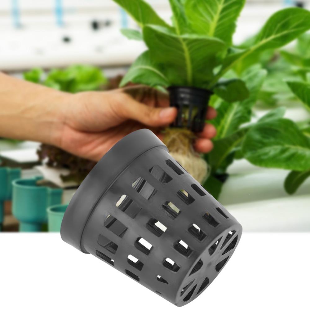 30pcs Drainage Function Water Plant Basket Black Fish Tank Basket Outdoor Growing