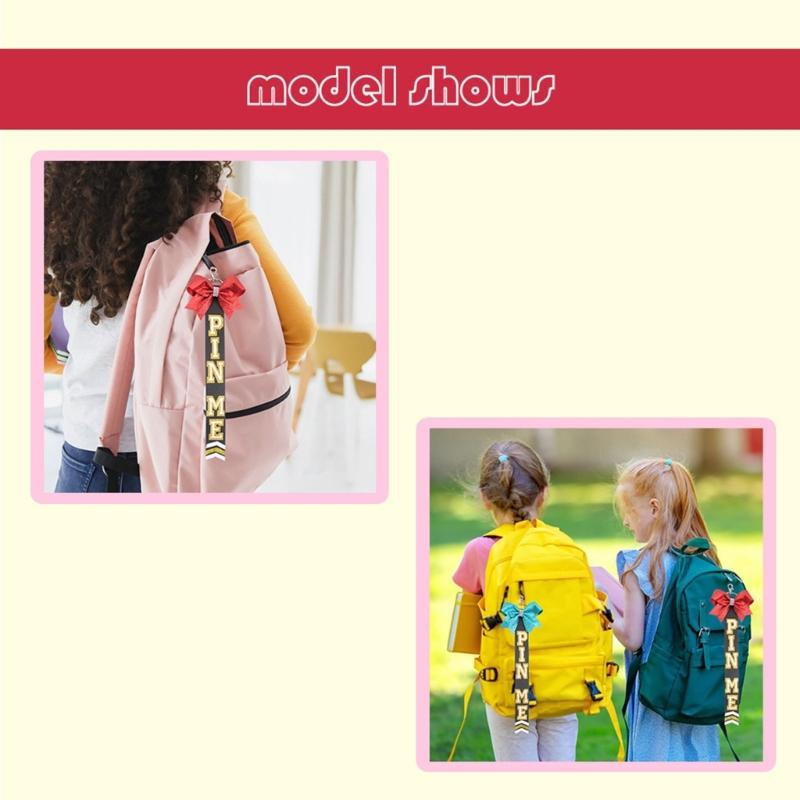 Pack of 5 Cheerleader Keychains Backpacks Pendant Team Key Accessories Cheer Team Friendship Keychains Fabric Texture