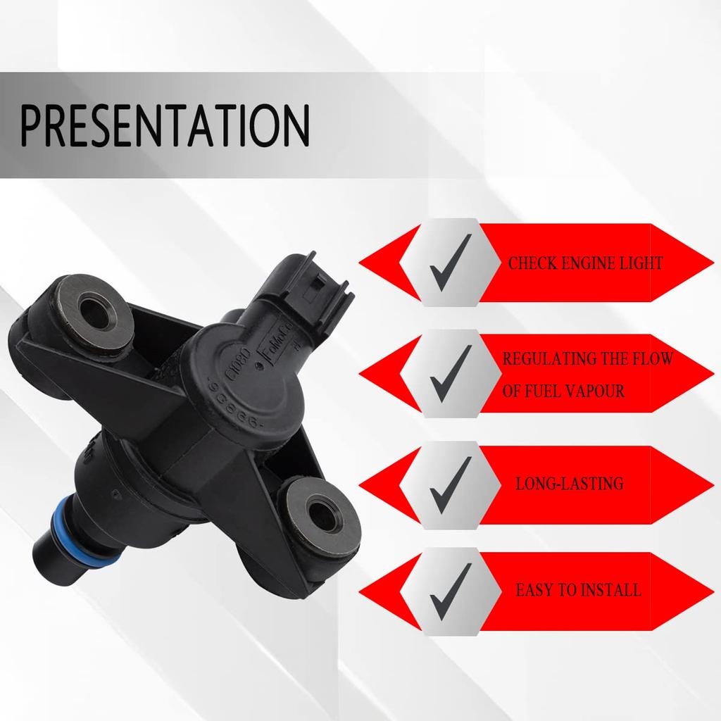 Steam Canister Purge Valve Solenoid for Ford Mustang Explorer Edge Raptor Taurus Flex Lincoln Continental Mercury Replacement 911-222 AU5Z-9C915-B
