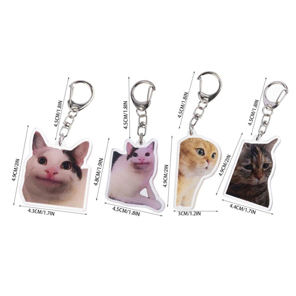 Модный кулон с изображением кота, забавный брелок для ключей с изображением ссорящегося кота, милый брелок с изображением кота, подвесная сумка