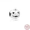 925 Sterling Silver Heart Paw Clear Snowflake Sparkling Crown Pumpkin Charm Bead Fit Woman's Bracelet