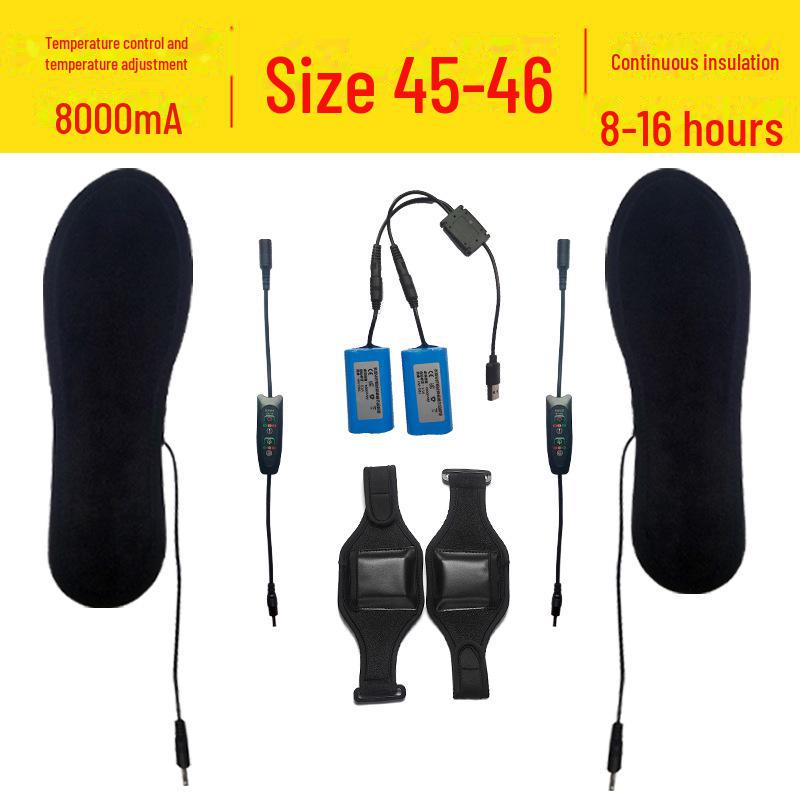 Стельки с подогревом, перезаряжаемые через USB - электрические грелки для ног на всю подошву