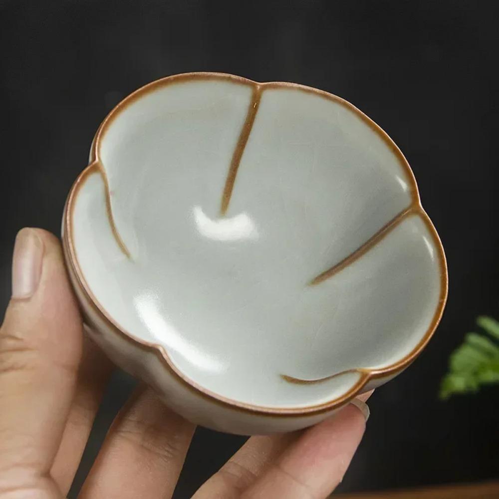 Чашка для чая Ru Kiln Kung Fu, чашка Master, одинарная чашка, чашки с граттажной глазурью, чаша для чая из фарфора Ru, керамика, большая, 100 мл