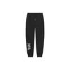 Li Ning Anti-Five Series Solid Color Logo Print Drawstring Cuffed Sports Pants Men Bottoms Black AKLS369-2