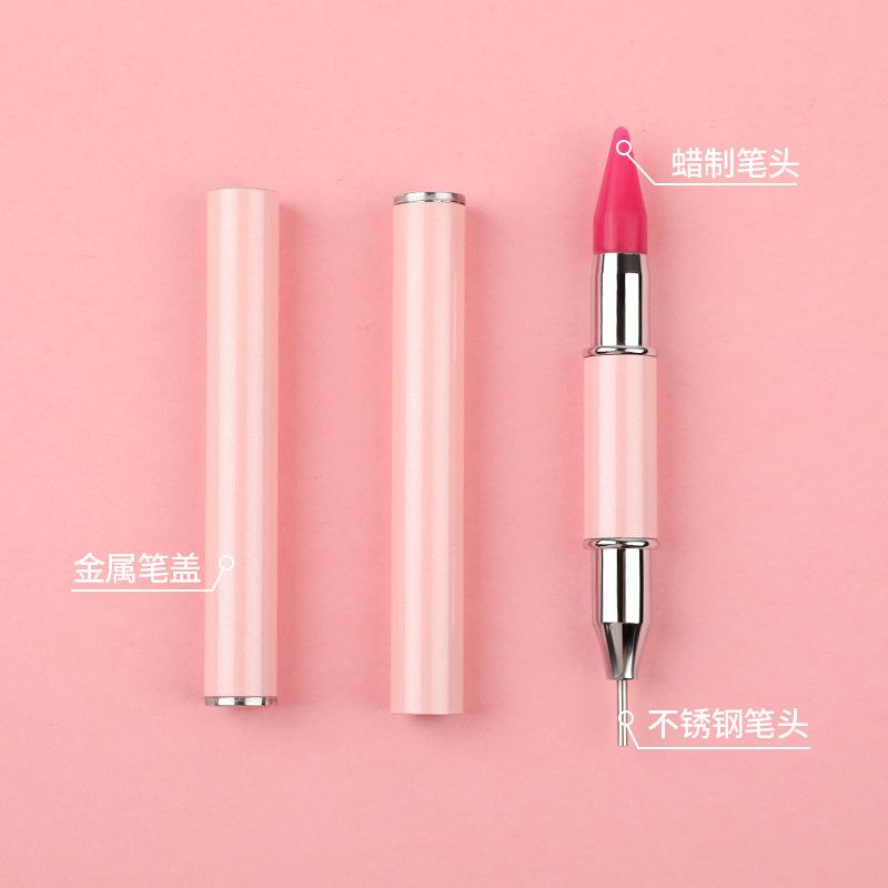 Dual-Purpose Suction Drill Pen, Capped Pen Type, Manicure Point Drill Pen, Double-Ended Metal Crayon, Drill Remover Diy Accessories Tool