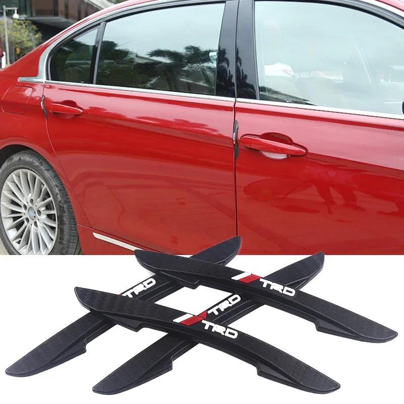 4 шт. Toyota Rav4 Corolla Chr Yaris Camry Cross Auris TRD Накладки на кромку двери автомобиля Противоударные полосы Декоративные наклейки на бампер Аксессуары EZ0