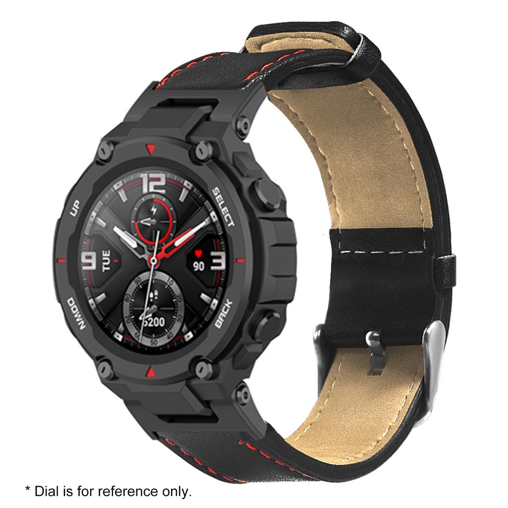Replacement Leather Watch Strap Watch Band Compatible with Huami Amazfit T-Rex/T-Rex Pro