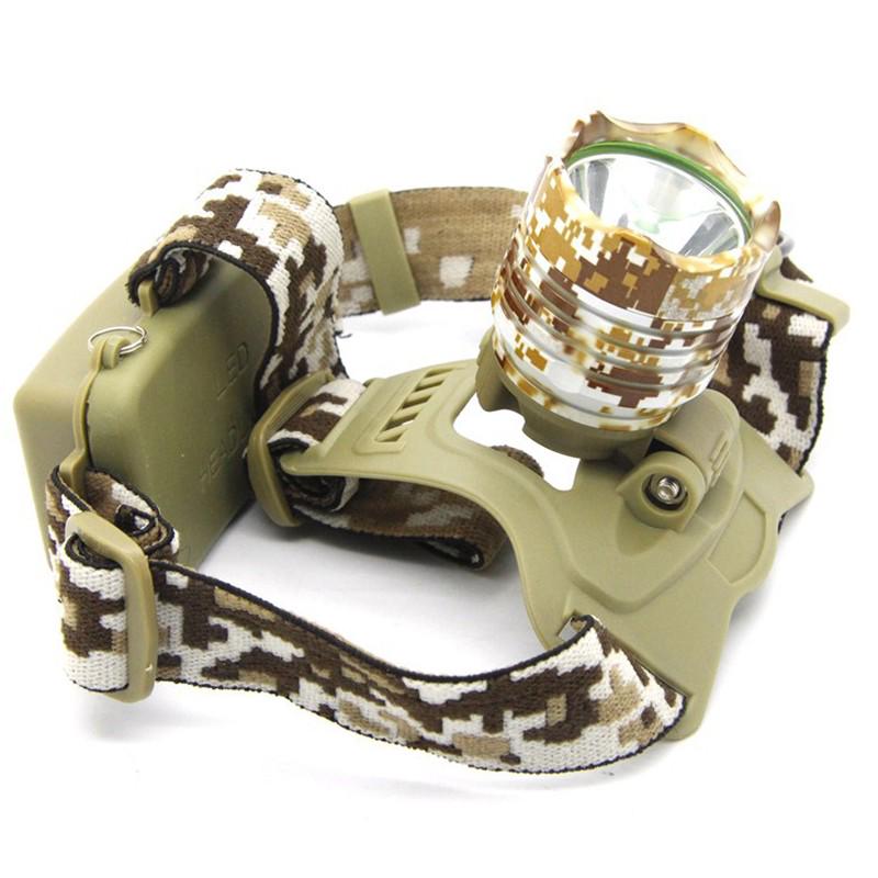 1200 люмен светодиодный налобный фонарь камуфляжный налобный фонарь для кемпинга налобный фонарь с зарядным устройством