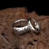 925 Silver Plated Retro Thai Six-Character Mantra Ring for Men & Women - Trendy Tibetan Silver Couple Pinky Ring