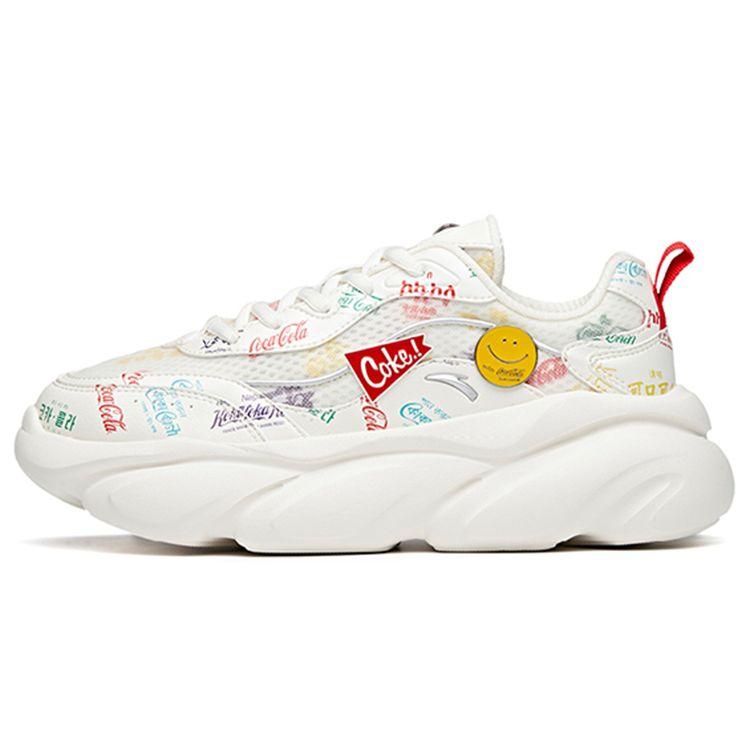 Coca Cola x Anta Серия Life Кроссовки женские Meow Cat Paw Белые многоцветные 922048894-9